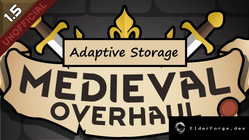 Medieval Overhaul: Adaptive Storage Graphic Patch для RimWorld