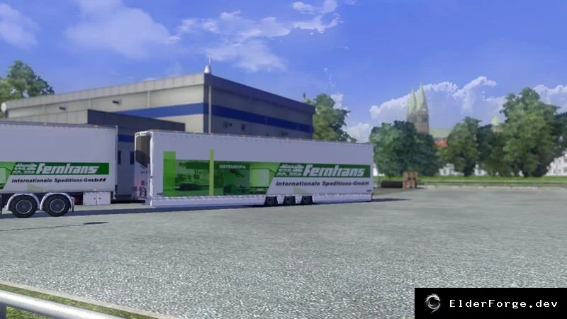 Обложка мода: Mega Tandem – автономный прицеп‑тандем для Euro Truck Simulator 2