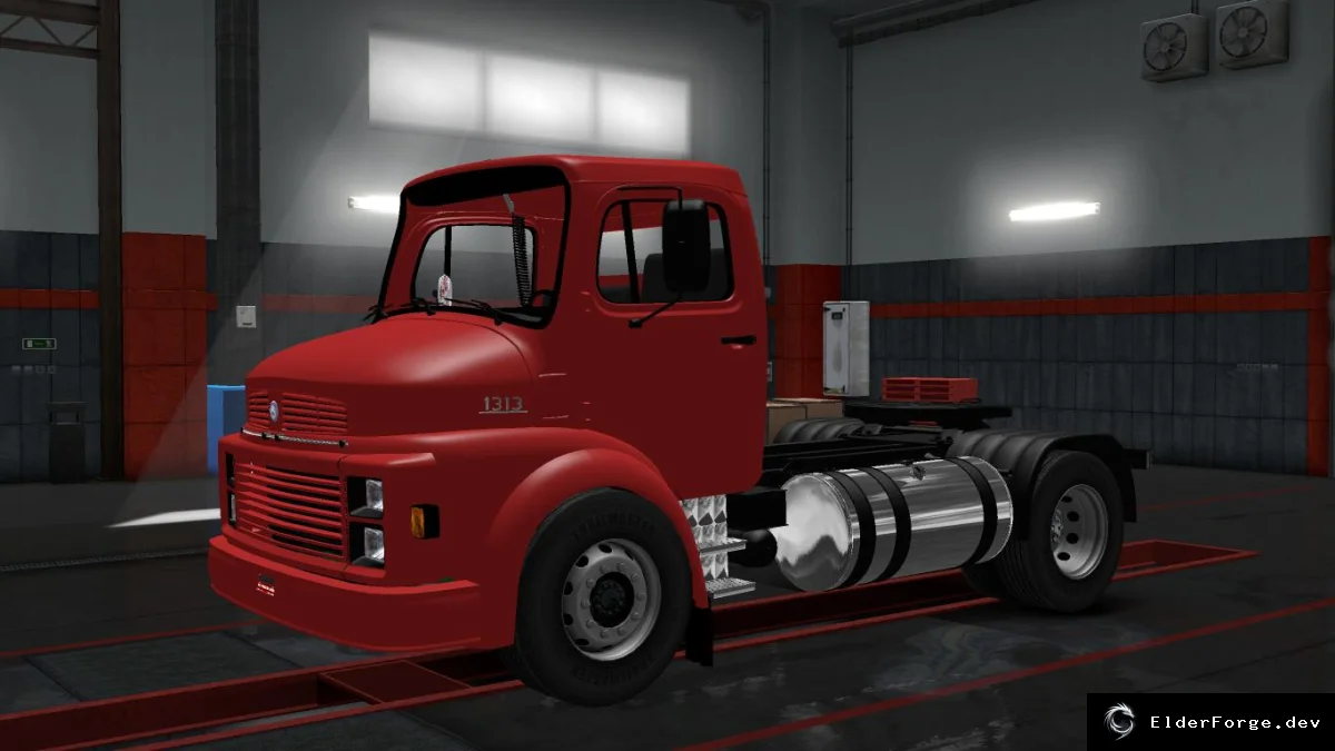 Обложка мода: Mercedes 1313 v2.0 для Euro Truck Simulator 2 – новые салон, звук и двигатели