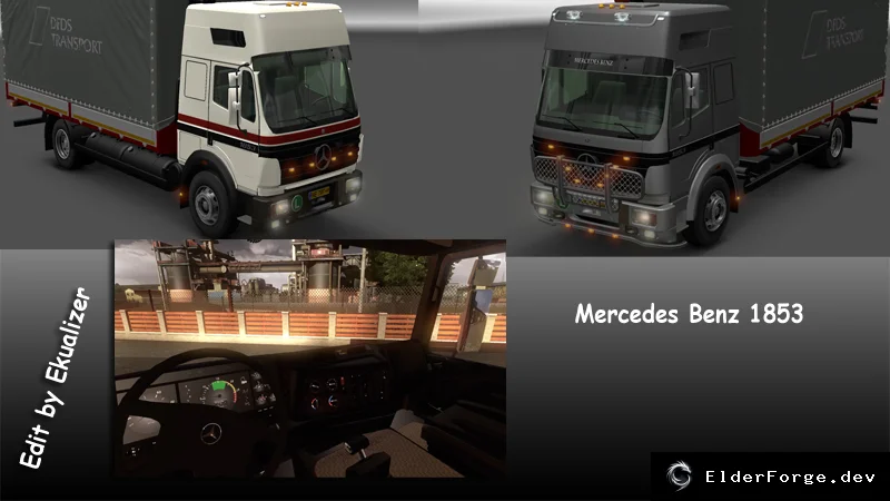 Обложка мода: Mercedes 1853 – полная автономия для Euro Truck Simulator 2