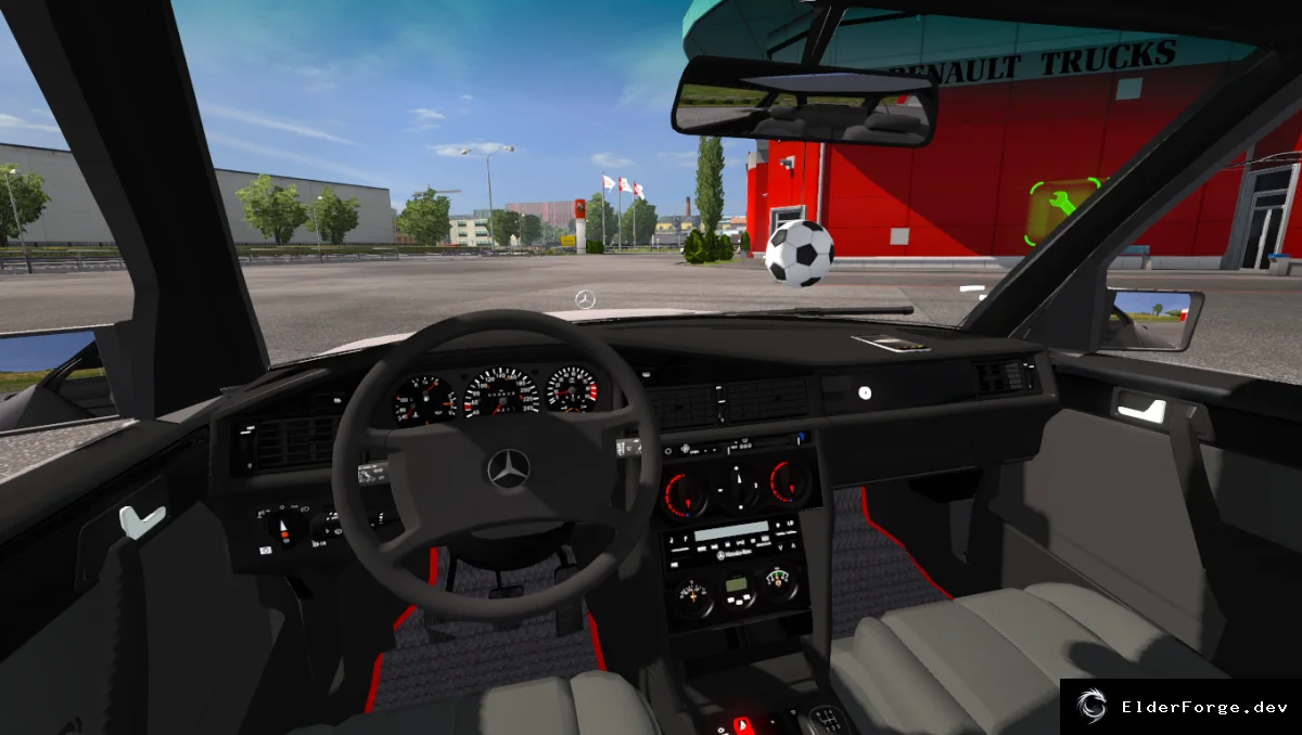 Обложка мода: Mercedes 190E для Euro Truck Simulator 2 – полное тюнинг‑обновление (v1.0)