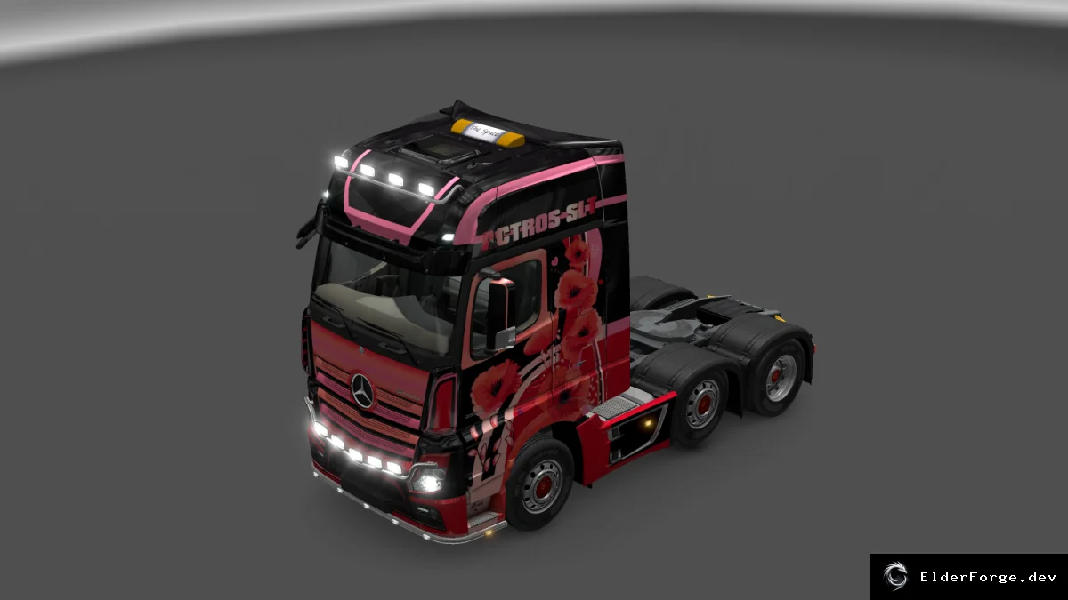 Обложка мода: Mercedes Actros 2014 – роскошный скин для Euro Truck Simulator 2