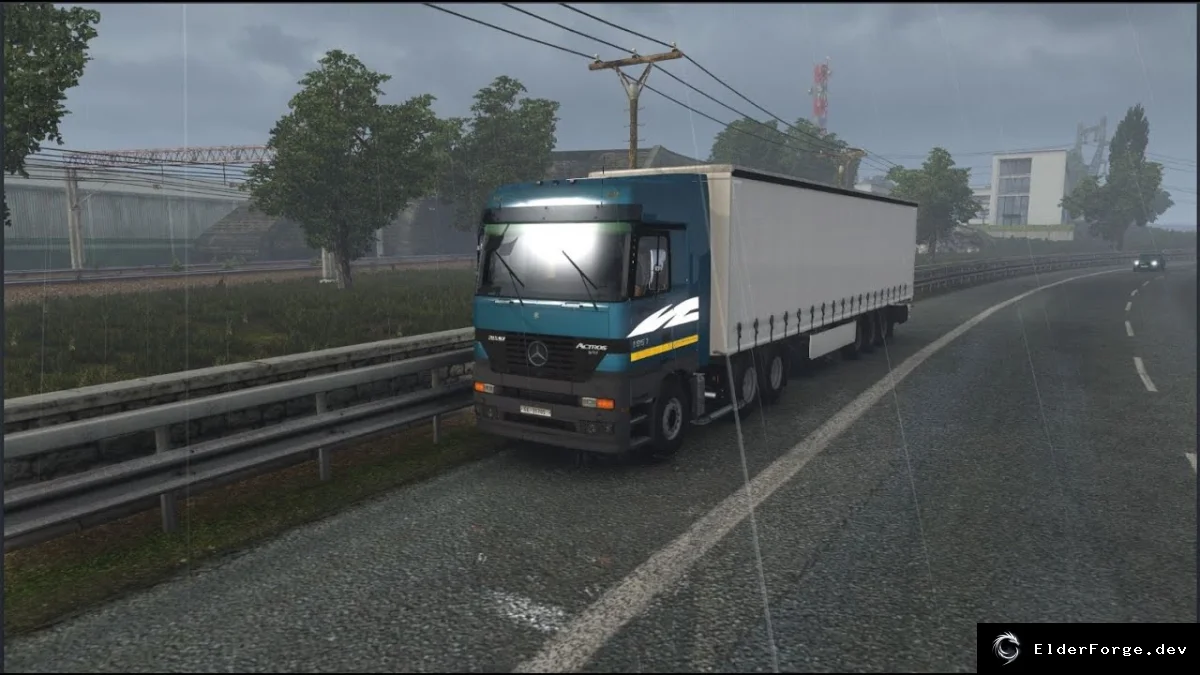 Обложка мода: Mercedes Actros MP1 для Euro Truck Simulator 2 – полная модель 1.4 (v1.40.x)
