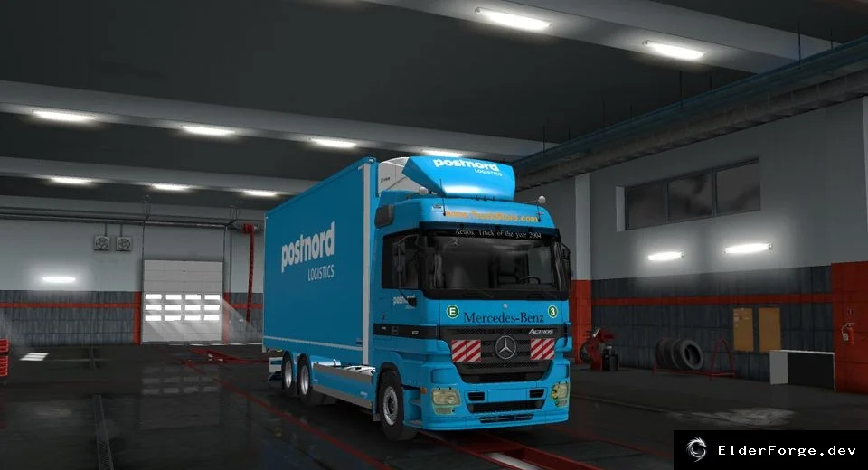 Обложка мода: Mercedes Actros MP2 v3.0 + Tandem – новые шасси, топливные баки и тюнинг для ETS2