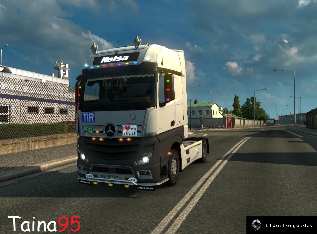 Обложка мода: Mercedes Actros MP4 1.10 Fix – новые окрашиваемые детали для ETS2