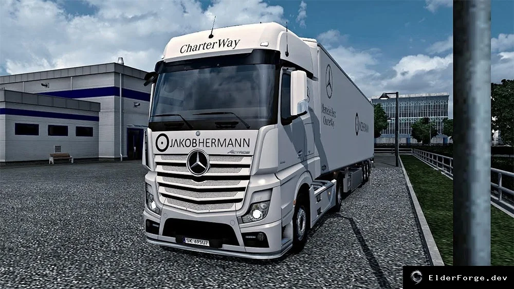 Обложка мода: Mercedes Actros MP4 скин и прицеп Chereau для Euro Truck Simulator 2