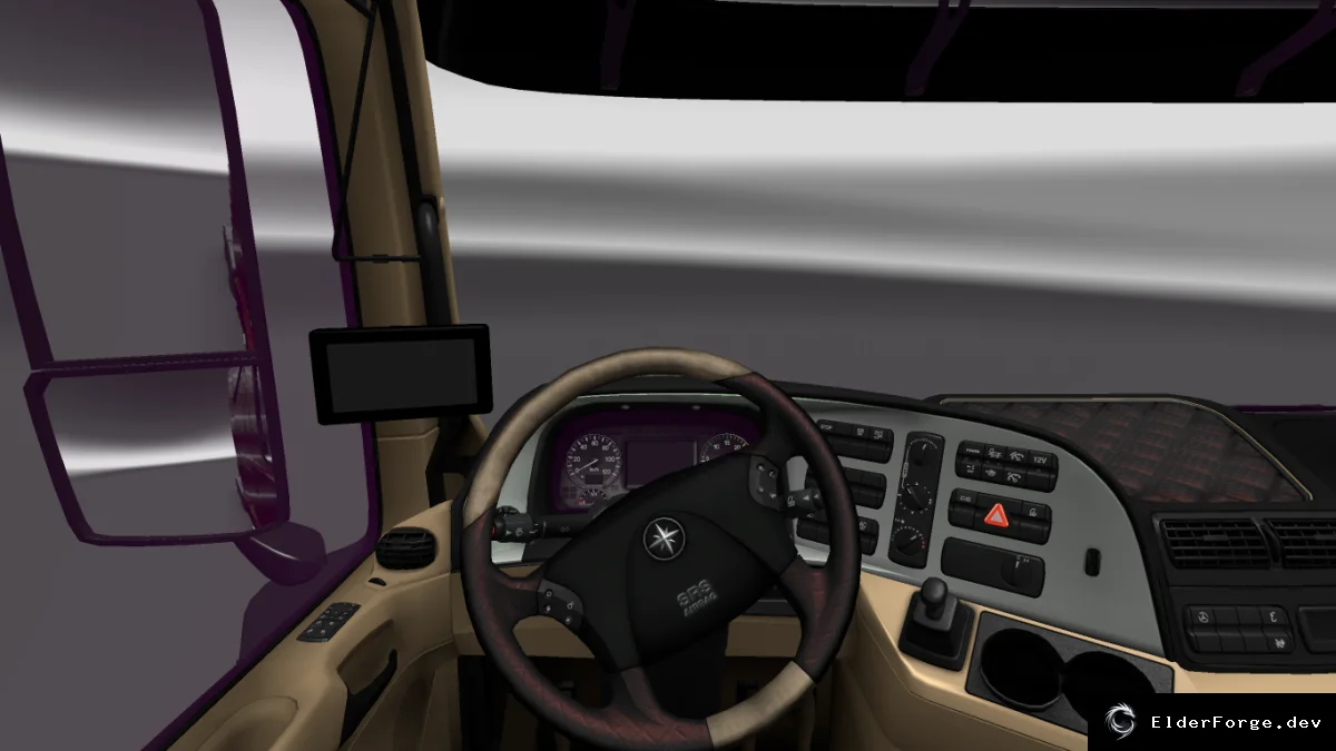 Обложка мода: Mercedes Actros MP4 v4.0 – GPS‑навигатор для всех Mercedes в Euro Truck Simulator 2