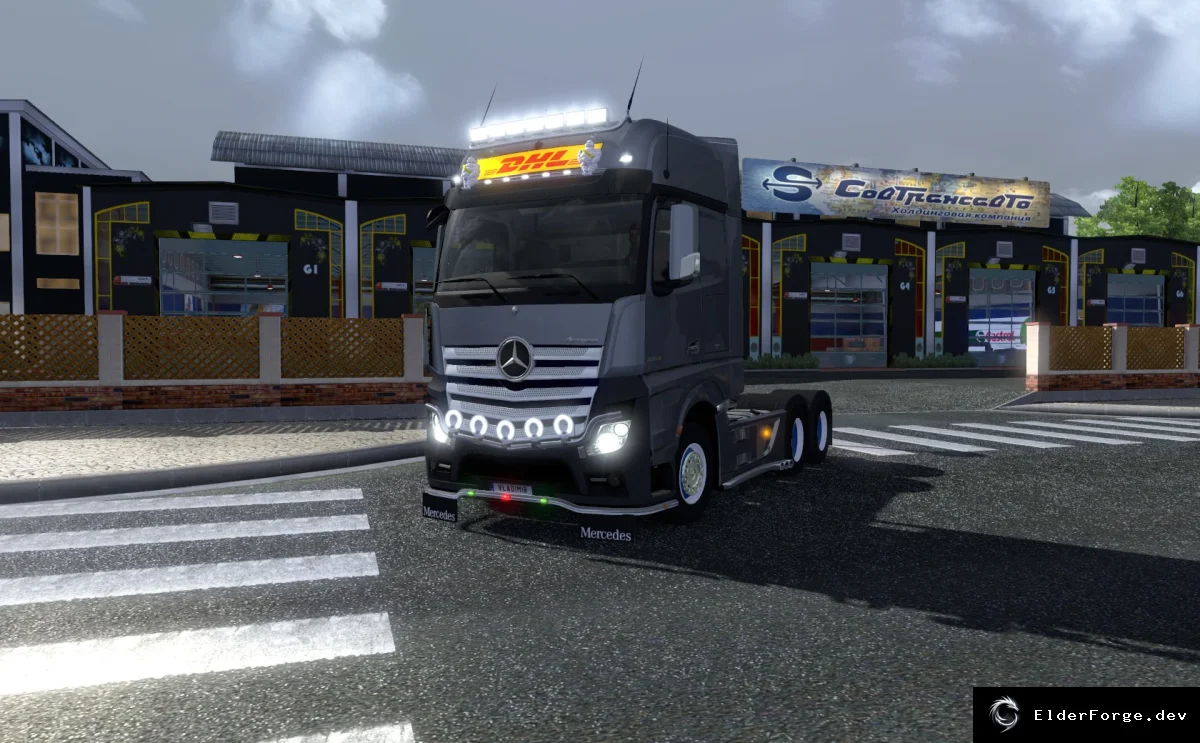 Обложка мода: Mercedes Actros MPIV 2014 для Euro Truck Simulator 2 – полный тюнинг (версии 1.15‑1.17)