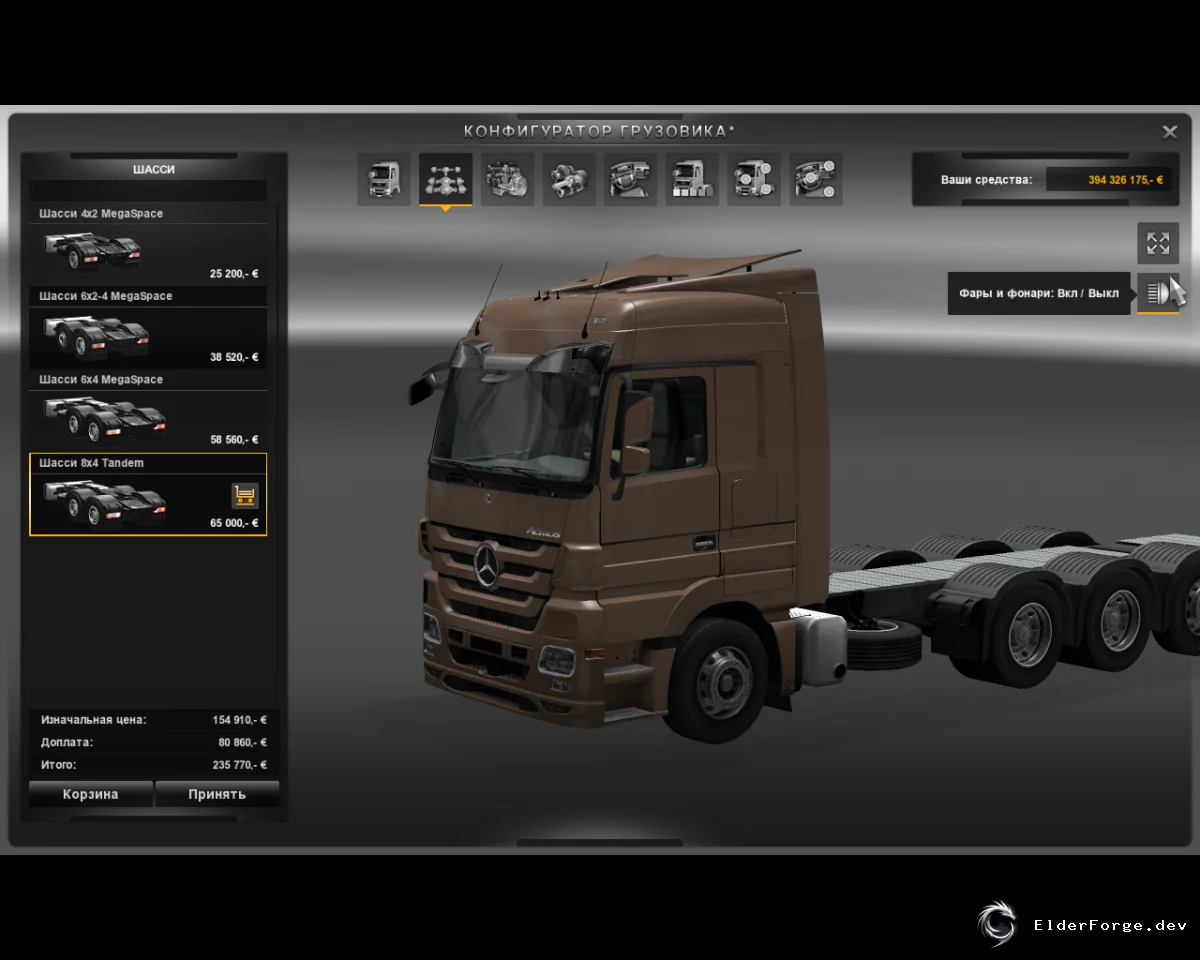 Обложка мода: Mercedes Actros Tandem Norbert Dentressangle – мод для Euro Truck Simulator 2