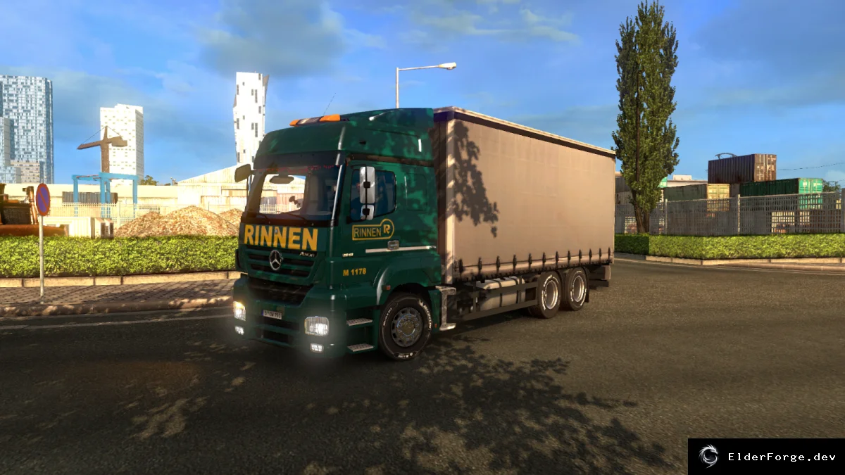 Обложка мода: Mercedes Axor 1.31 для Euro Truck Simulator 2 – три кабины, тюнинг, BDF шасси