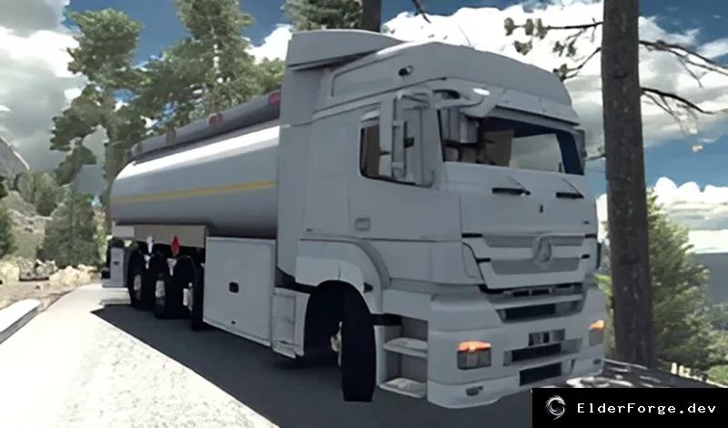 Обложка мода: Mercedes Axor 3240 – бензовоз для Euro Truck Simulator 2 (ETS2) v1.41