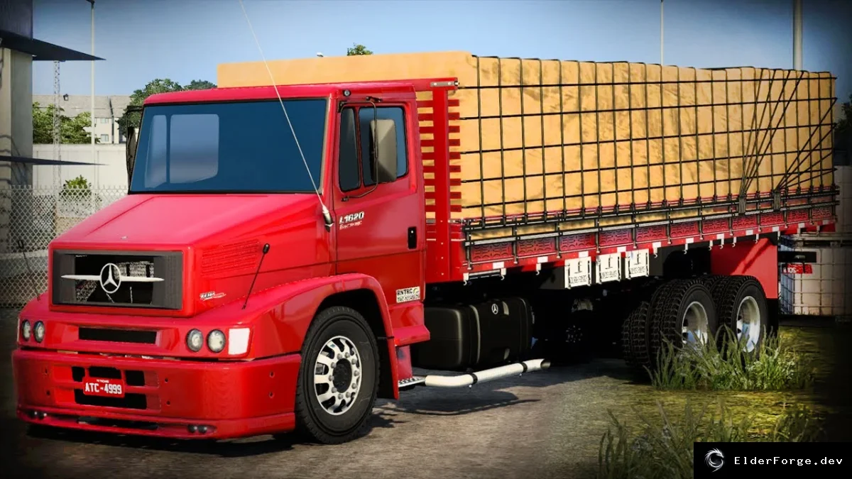 Обложка мода: Mercedes-Benz 1620 для Euro Truck Simulator 2 – автономный грузовик v1.2 (ETS2 1.43)