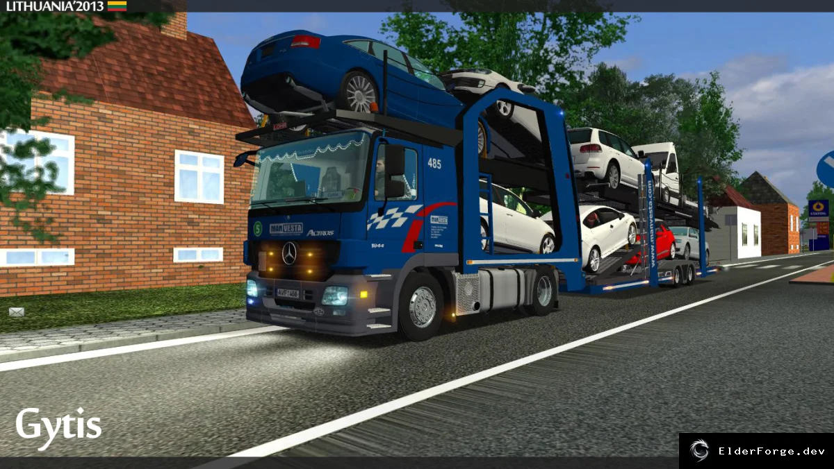 Обложка мода: Mercedes-Benz Actros 1841 с MANVESTA Car Transporter – новый грузовик для ETS2