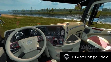 Обложка мода: Mercedes-Benz Actros 2014 – Специальный интерьер для Euro Truck Simulator 2