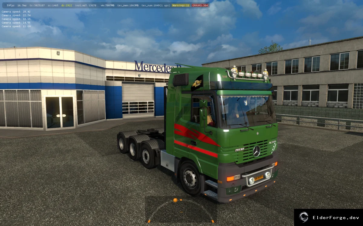 Обложка мода: Mercedes-Benz Actros MP1 – полный набор шасси и звуков для ETS2