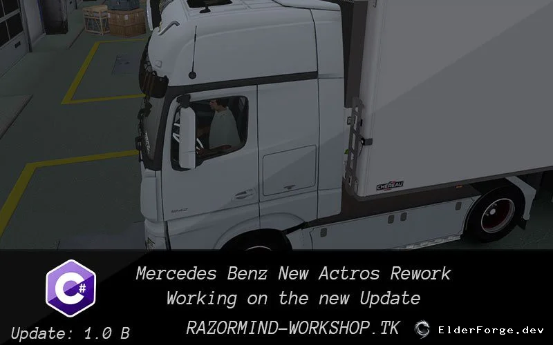 Обложка мода: Mercedes-Benz Actros MP4 Rework для Euro Truck Simulator 2 – полное обновление 1.22
