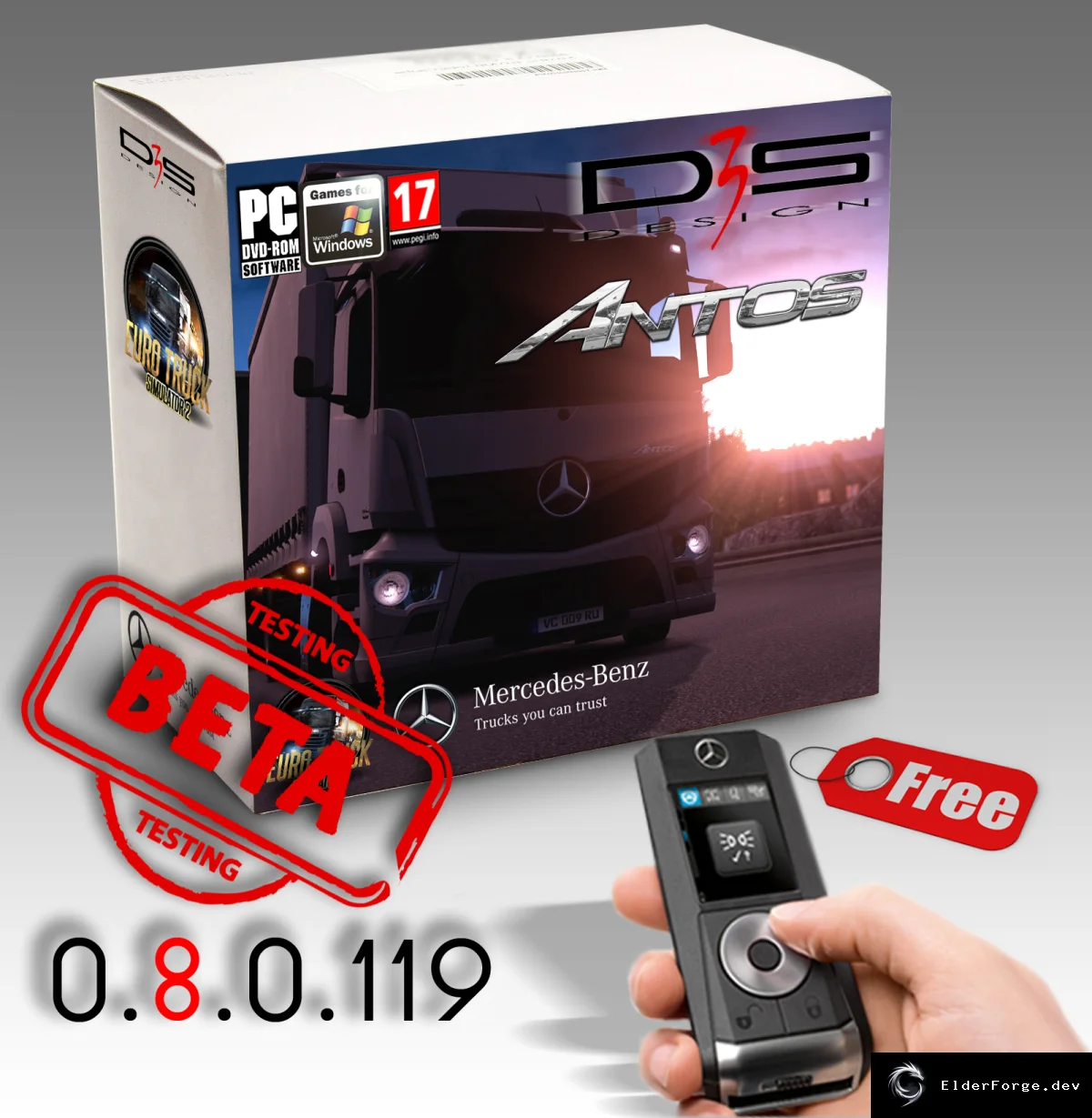 Обложка мода: Mercedes-Benz Antos '12 для Euro Truck Simulator 2 – D3S DESIGN (v0.8.0.119)