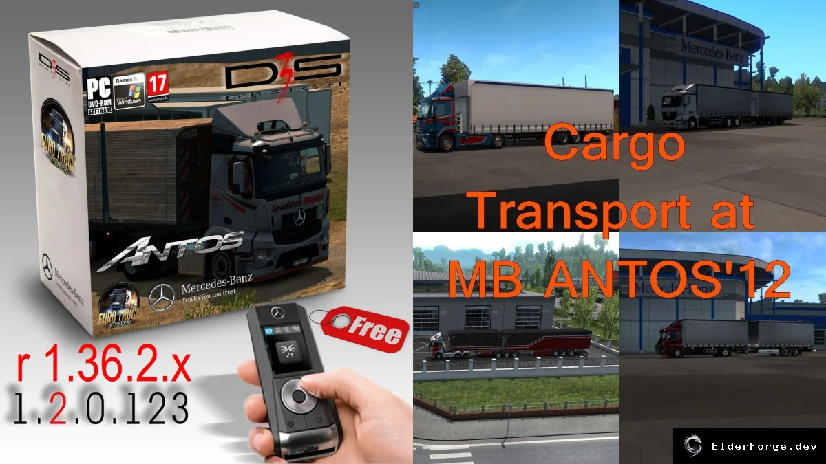 Обложка мода: Mercedes-Benz Antos 12 – среднеклассный грузовик для ETS2 (патч 1.36.2.x)