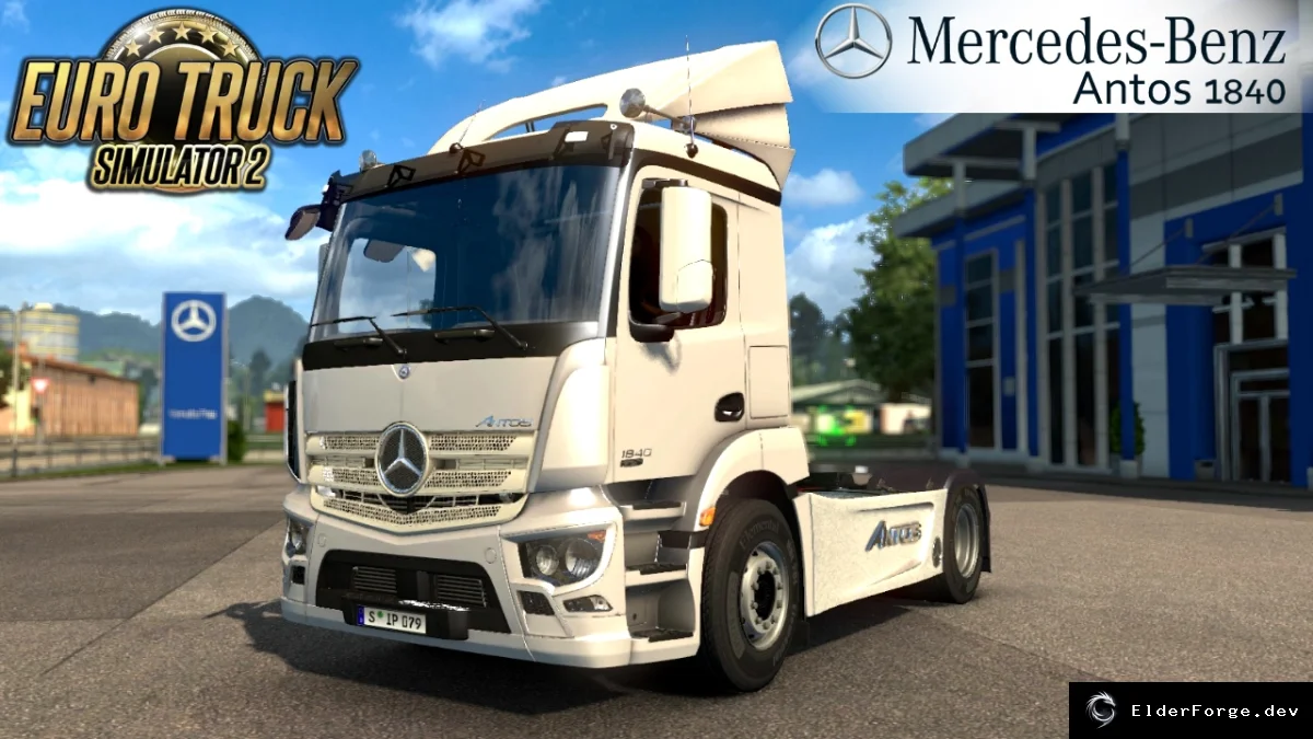 Обложка мода: Mercedes-Benz Antos 1840 – новые V8 двигатели и звуки для Euro Truck Simulator 2