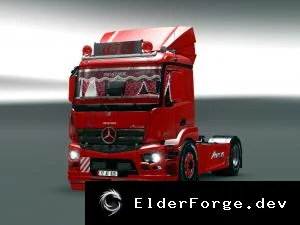 Обложка мода: Mercedes-Benz Antos 1840 – новый интерьер и звук для Euro Truck Simulator 2