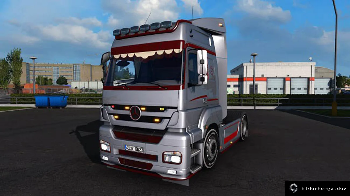 Обложка мода: Mercedes Benz Axor Custom + Прицеп – мод для Euro Truck Simulator 2 (версии 1.40)