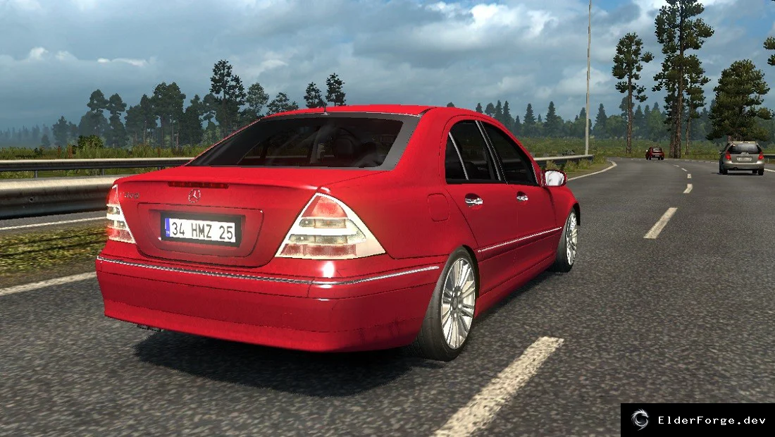 Обложка мода: Mercedes-Benz C320 &amp; C32 AMG для Euro Truck Simulator 2 – новые грузовики