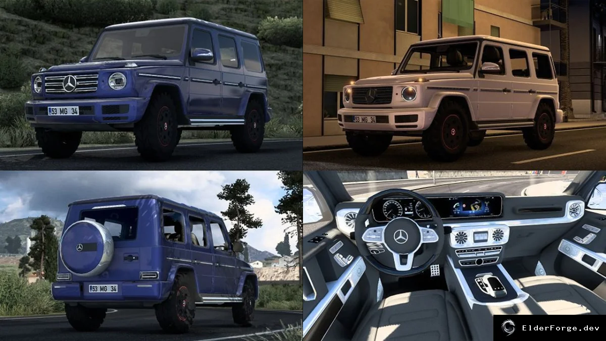 Обложка мода: Mercedes-Benz G500 2019 (W463) для Euro Truck Simulator 2 – полная комплектация