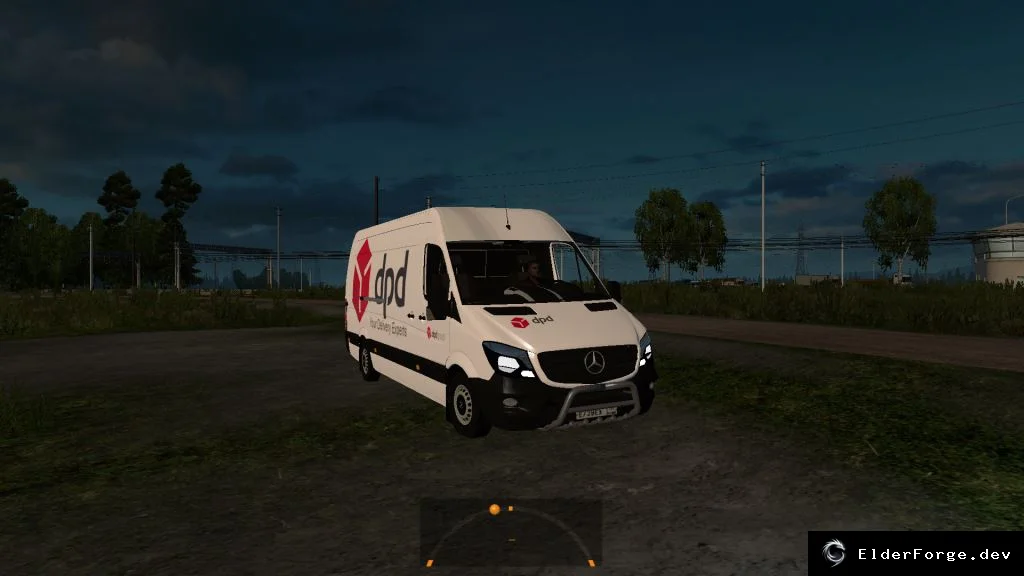 Обложка мода: Mercedes-Benz Long Sprinter для Euro Truck Simulator 2 – новые кабины и звук