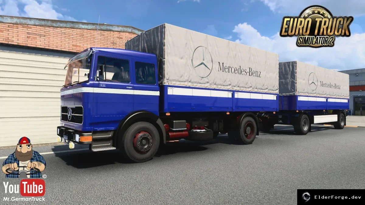 Обложка мода: Mercedes-Benz LPS 1632 для Euro Truck Simulator 2 – новые кабины, двигатели и тюнинг