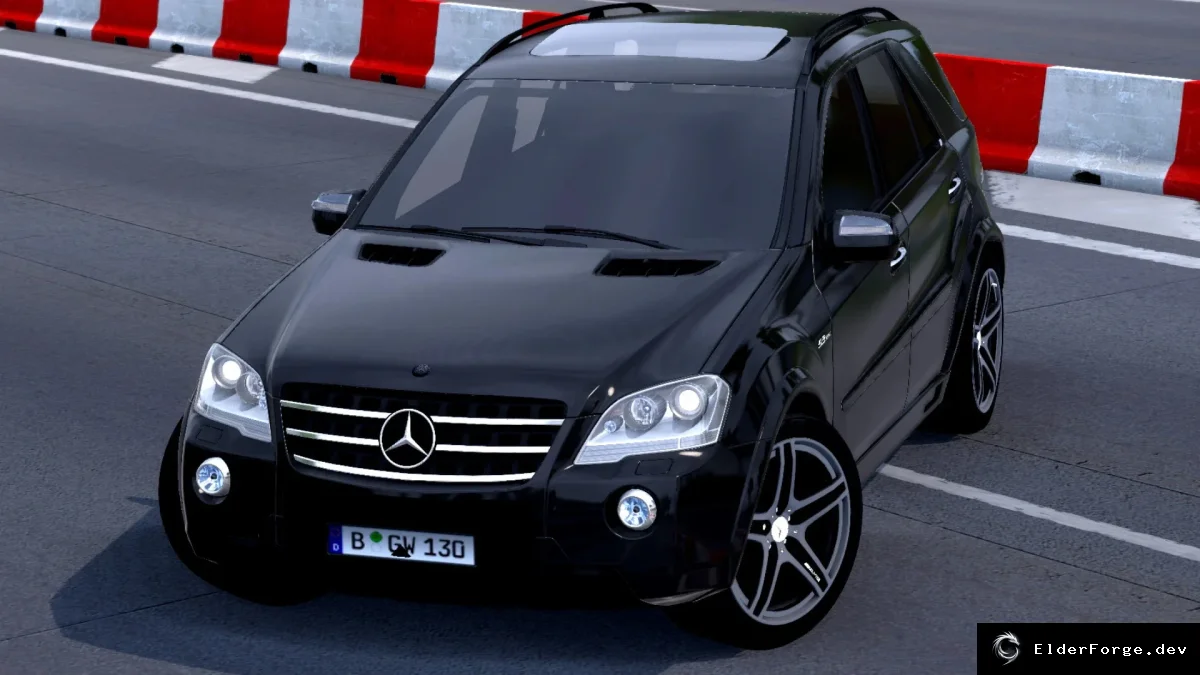 Обложка мода: Mercedes-Benz ML63 AMG 2009 – новый автомобиль для Euro Truck Simulator 2
