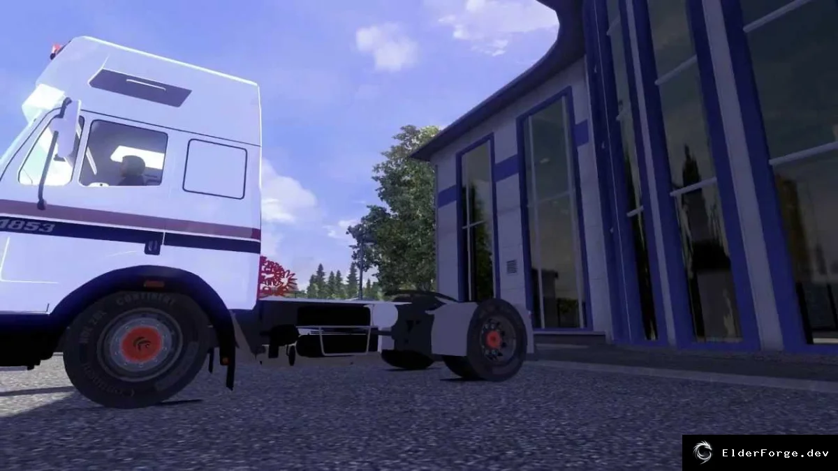 Обложка мода: Mercedes Benz SK 1853 с интерьером – мод для Euro Truck Simulator 2 (версии 1.4.8‑1.4.12)