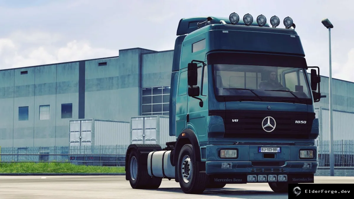 Обложка мода: Mercedes Benz SK для Euro Truck Simulator 2 – новые кабины и шасси (ETS2 1.42.x)