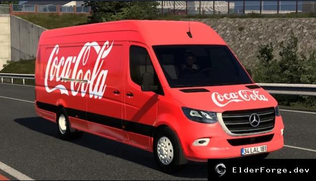 Обложка мода: Mercedes Benz Sprinter 515 CDI – микроавтобус для Euro Truck Simulator 2