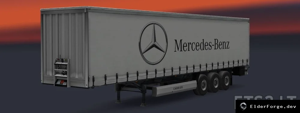 Обложка мода: Mercedes Benz Trailer Skin для Euro Truck Simulator 2 – реалистичный внешний вид