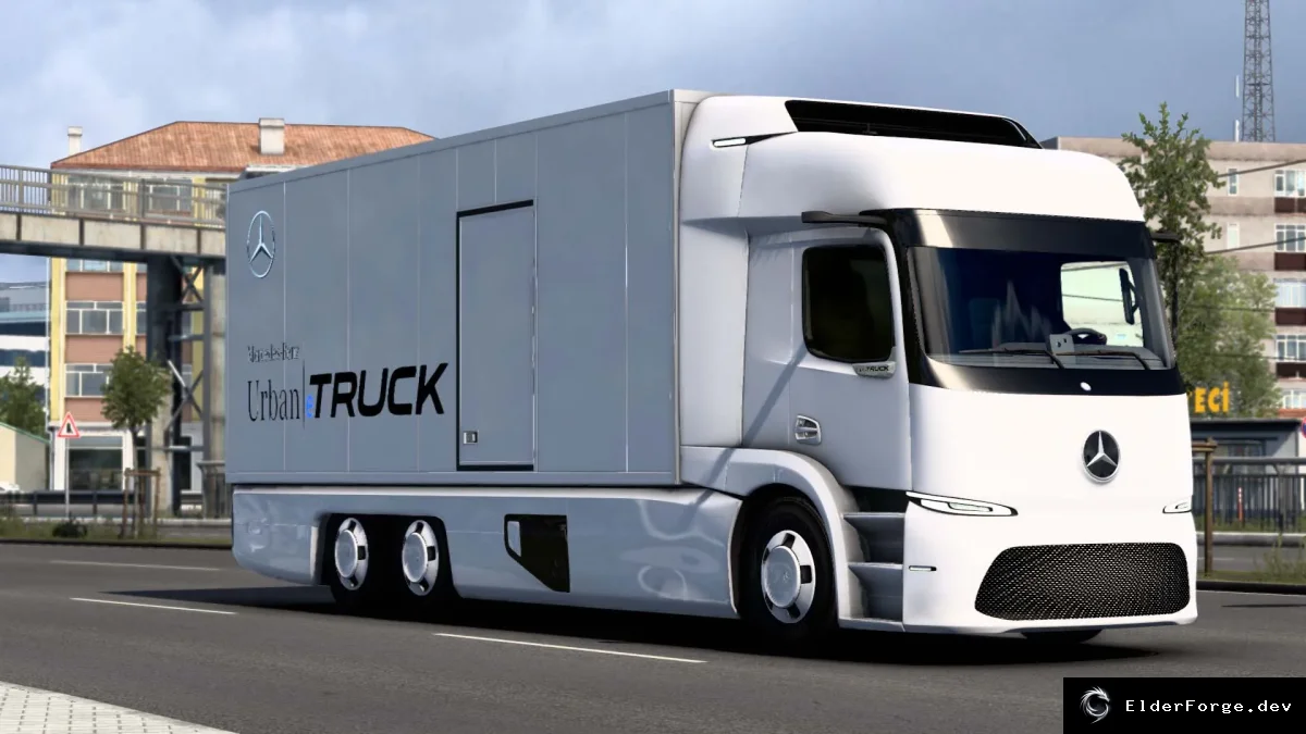 Обложка мода: Mercedes-Benz Urban eTruck для Euro Truck Simulator 2 – новый электровоз