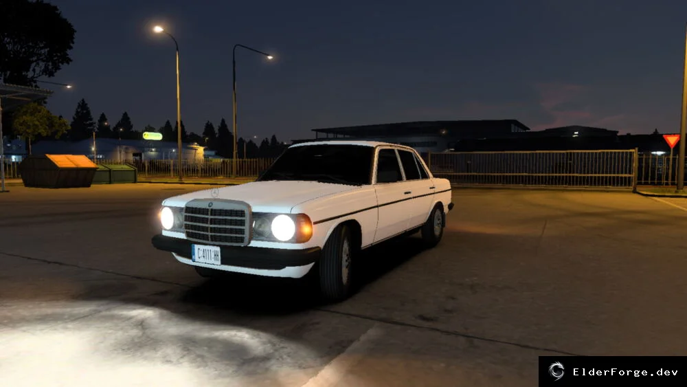 Обложка мода: Mercedes-Benz W123 для Euro Truck Simulator 2 – полный набор кастомных деталей