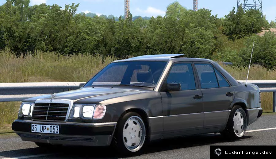 Обложка мода: Mercedes-Benz W124 300d – мод для Euro Truck Simulator 2 (ETS2 1.60)