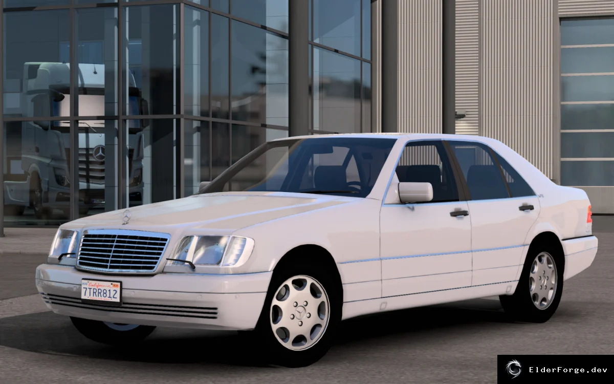 Обложка мода: Mercedes-Benz W140 S-Class S600 для Euro Truck Simulator 2 – реалистичный седан