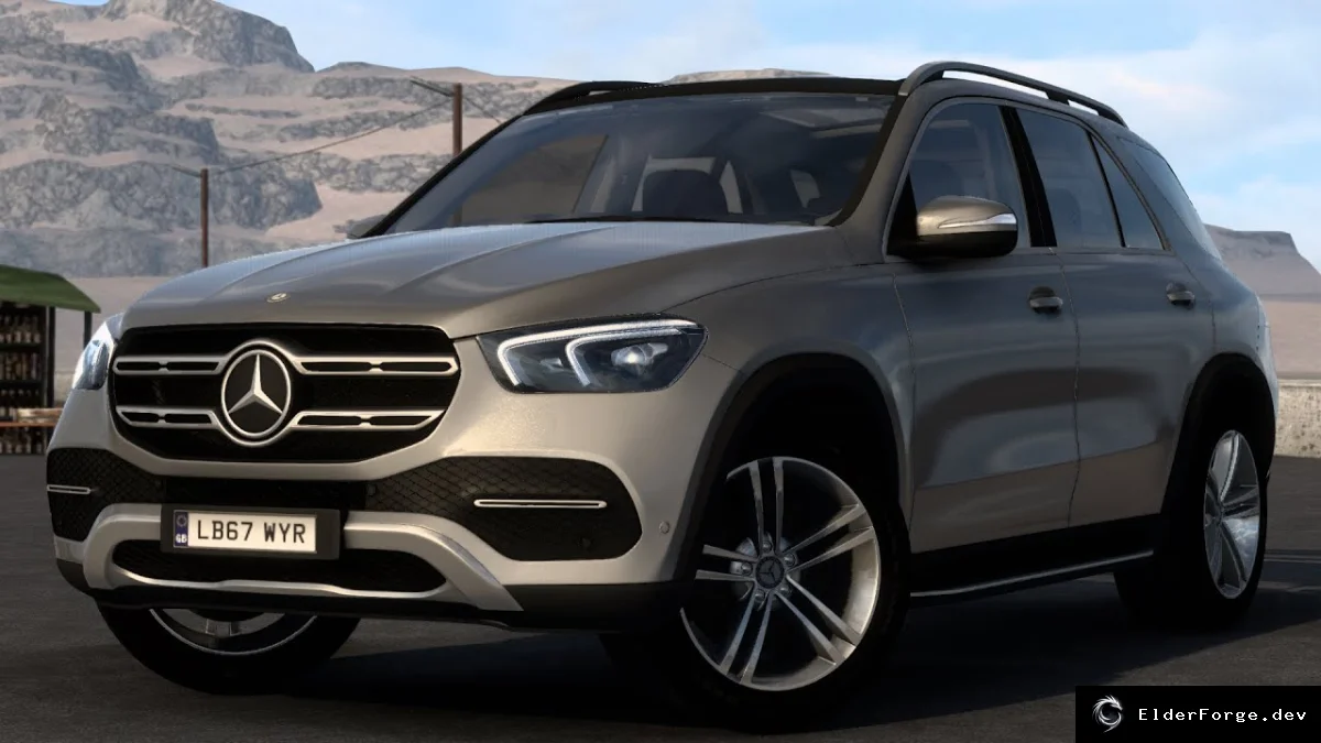 Обложка мода: Mercedes-Benz W167 GLE-Class для Euro Truck Simulator 2 – полные звуки, интерьер и физика