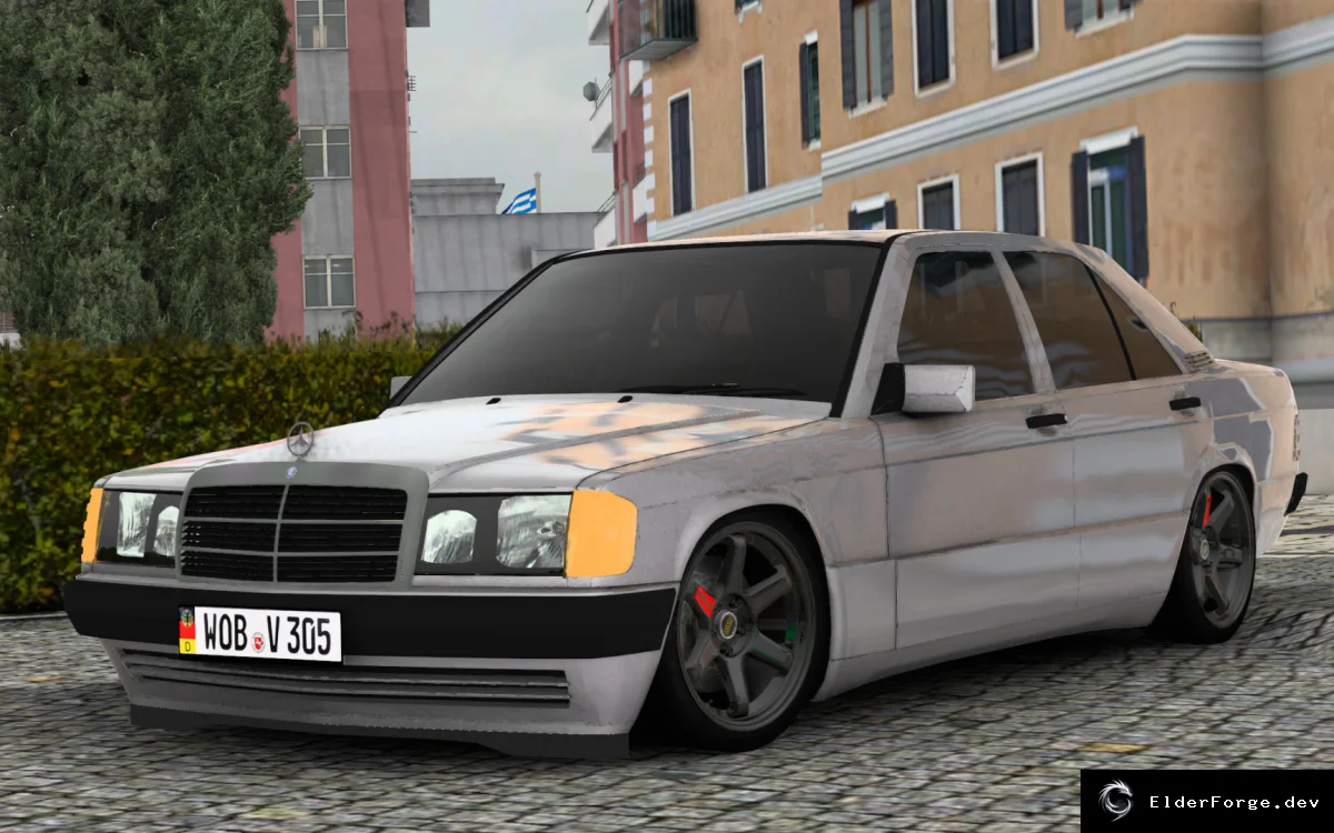 Обложка мода: Mercedes-Benz W201 190E – новый автомобиль для Euro Truck Simulator 2