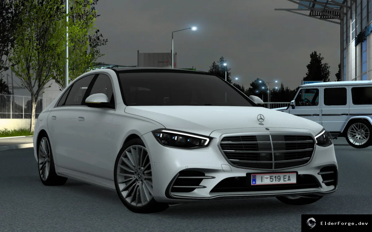 Обложка мода: Mercedes-Benz W223 S-Class для Euro Truck Simulator 2 – реалистичный седан