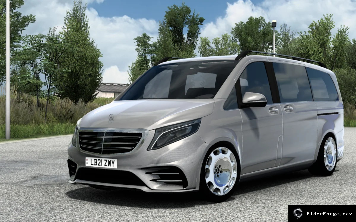 Обложка мода: Mercedes-Benz W447 V-Class для Euro Truck Simulator 2 – полная комплектация