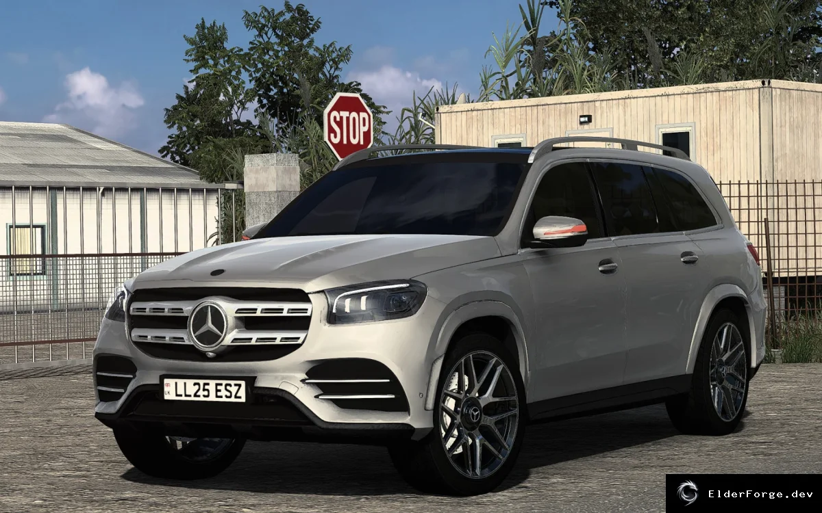 Обложка мода: Mercedes-Benz X167 GLS-Class для Euro Truck Simulator 2 – новые детали, звук и интерьер