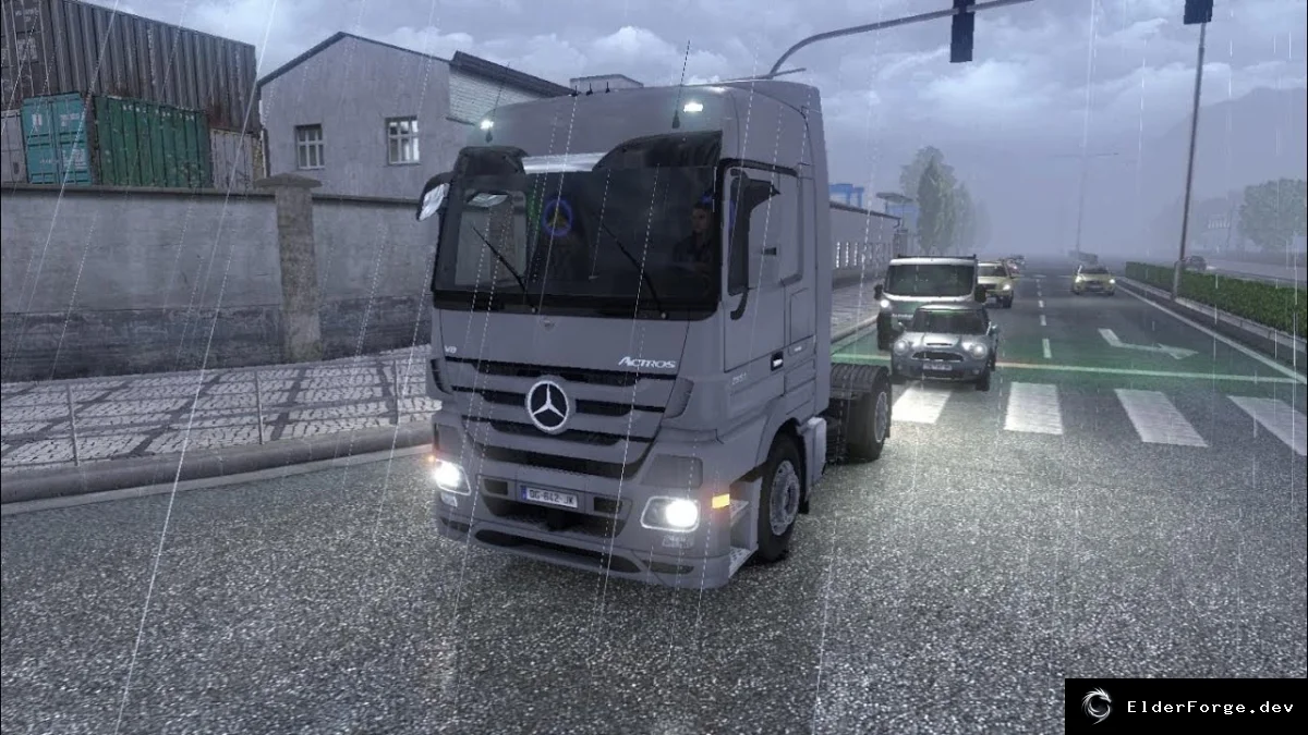 Обложка мода: Mercedes MP3 Interior + Tuning для Euro Truck Simulator 2 – новые текстуры, навигатор и шиль…