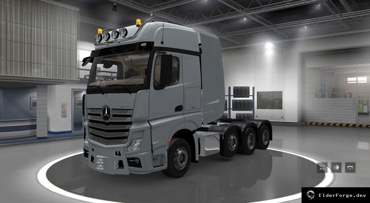 Обложка мода: Mercedes MP4 4163 SLT – новые шасси, кабины и тюнинг для ETS2