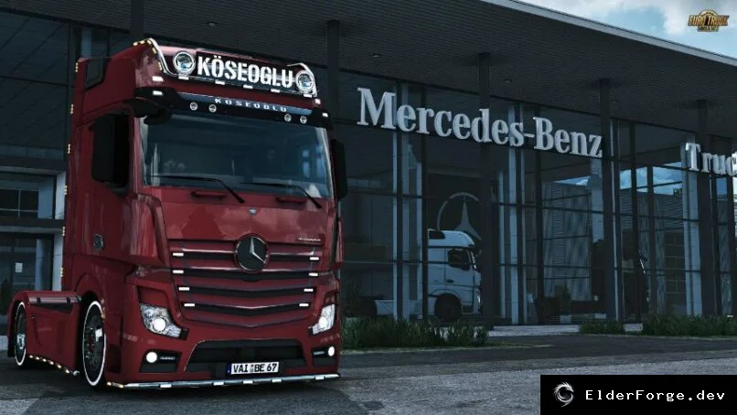 Обложка мода: Mercedes MP4 Koseoglu Edit для Euro Truck Simulator 2 – тюнинг, анимация, звук