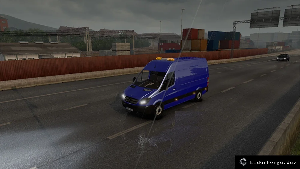 Обложка мода: Mercedes Sprinter 1.18 с шаблоном v4 для Euro Truck Simulator 2