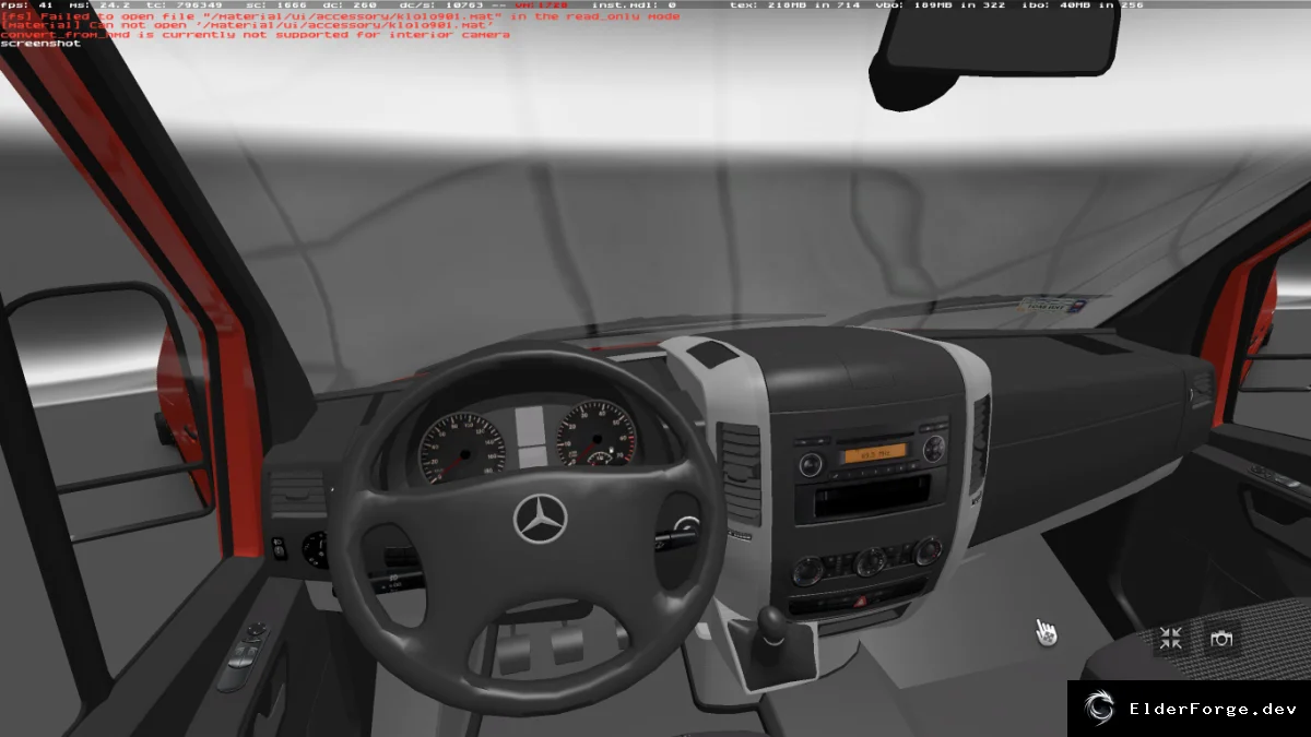 Обложка мода: Mercedes Sprinter 2009 V6 для Euro Truck Simulator 2 – версия 1.22