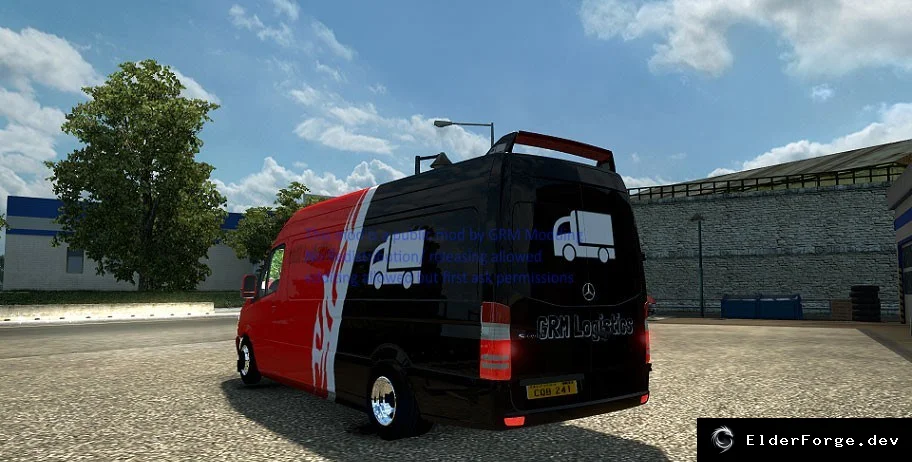 Обложка мода: Mercedes Sprinter 2010 для Euro Truck Simulator 2 – полные салон и тюнинг