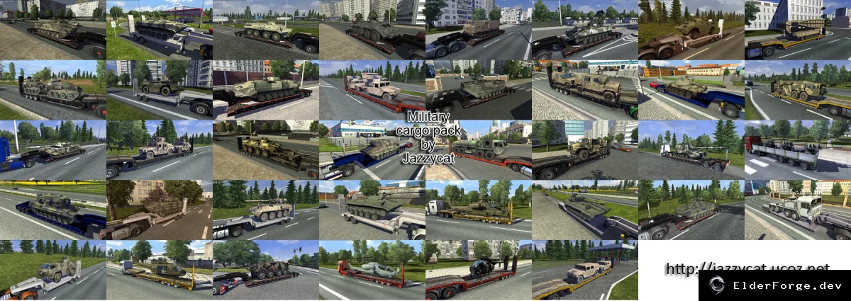 Обложка мода: Military Cargo Pack для Euro Truck Simulator 2 – 70 новых военных грузов
